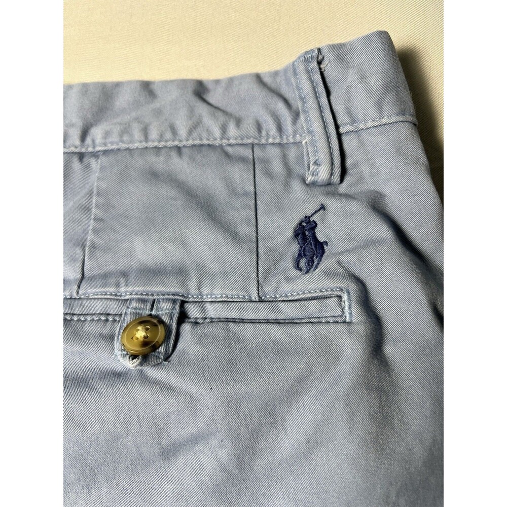 Polo Ralph Lauren Men’s Chino Shorts Light Blue Flat Front Casual Preppy Size 35 - Picture 4 of 10